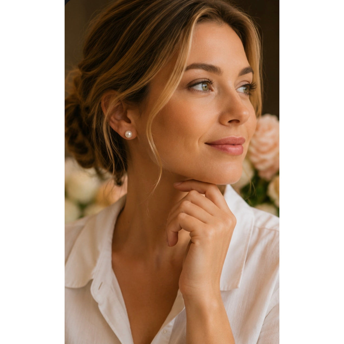 Classic Pearl Stud Earrings