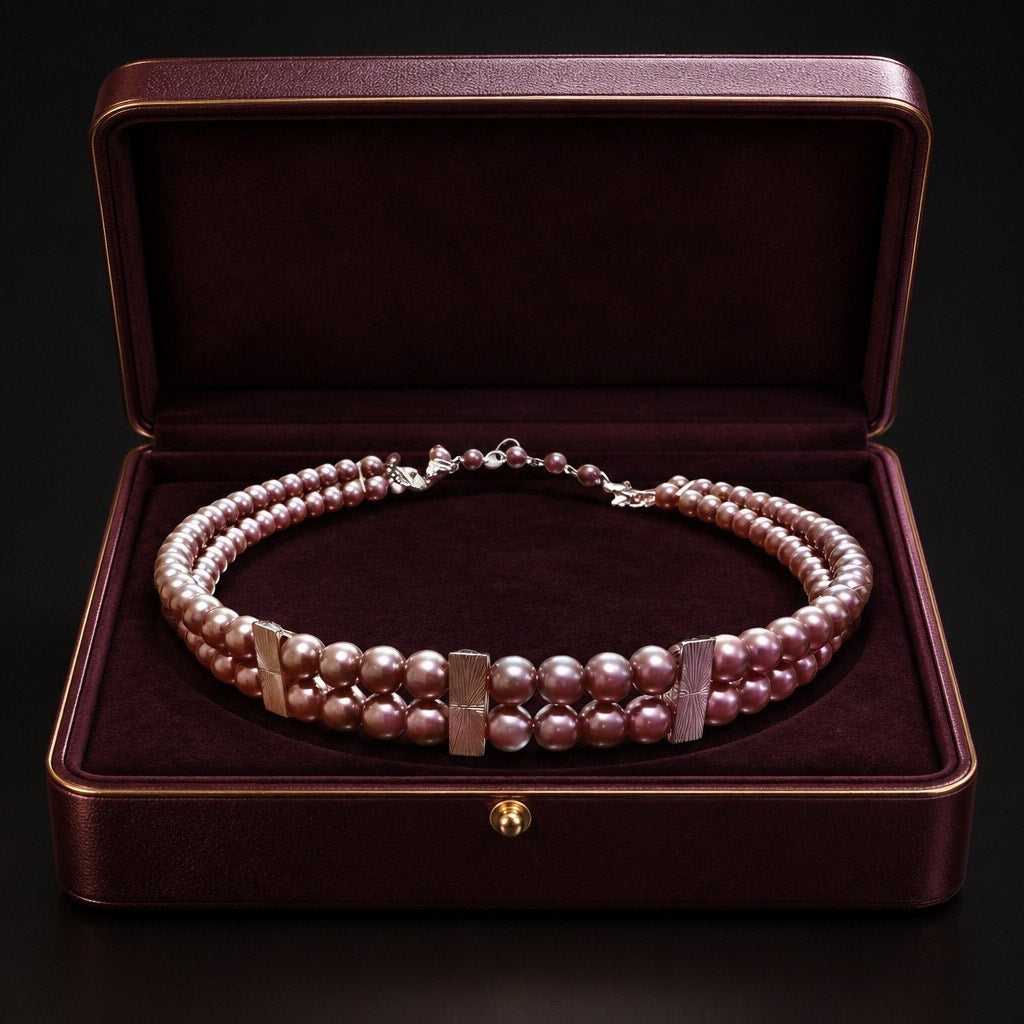 Vintage  Pearl Multi-Strand Choker Necklace