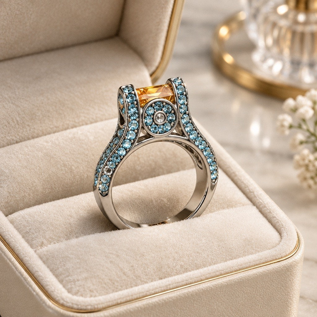Vintage Deco Monarch Ring size 9