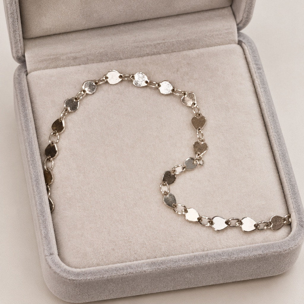 Vintage Heart Link Bracelet