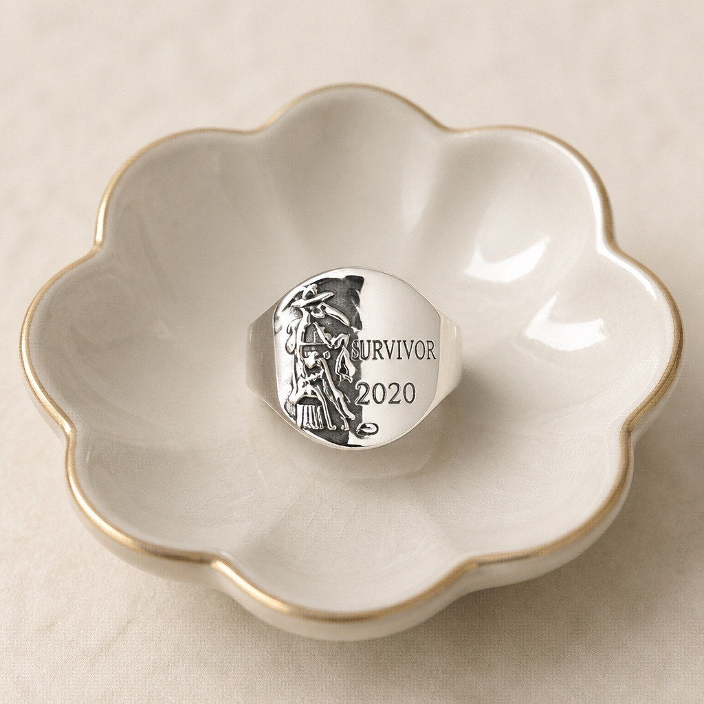 Silver Plague Doctor Survivor 2020 Signet Ring