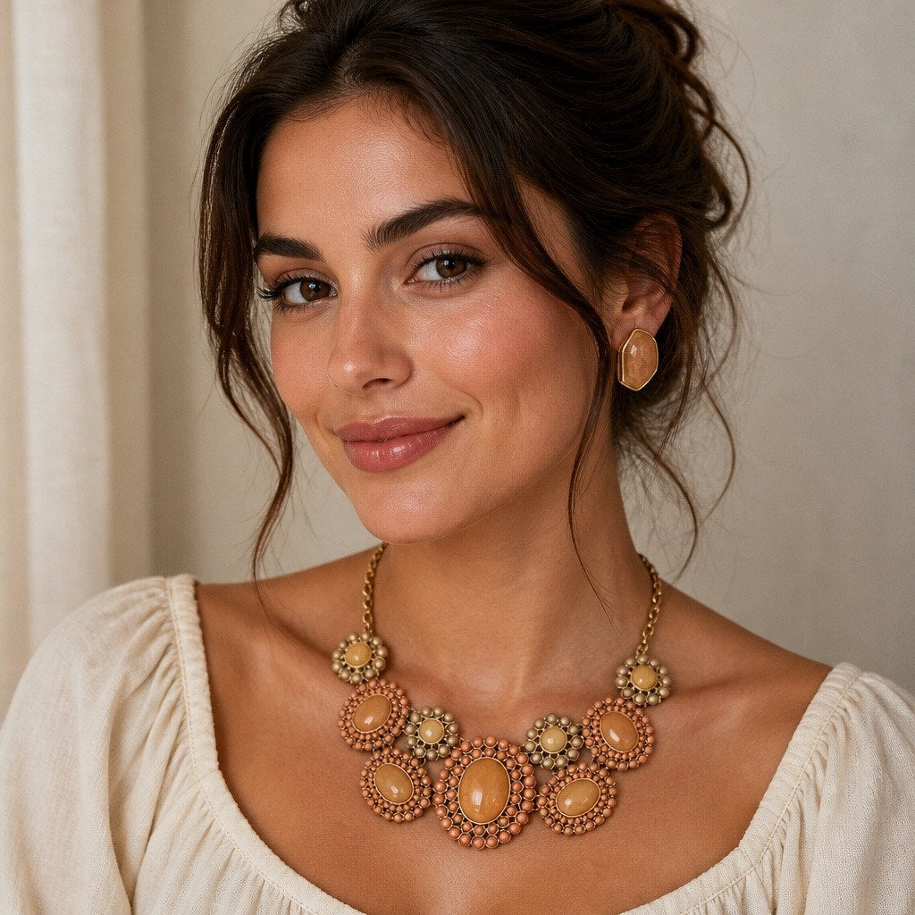 The Amber Lily Demi-Parure Curated Set  Signed Lily’s Rain Statement Trio