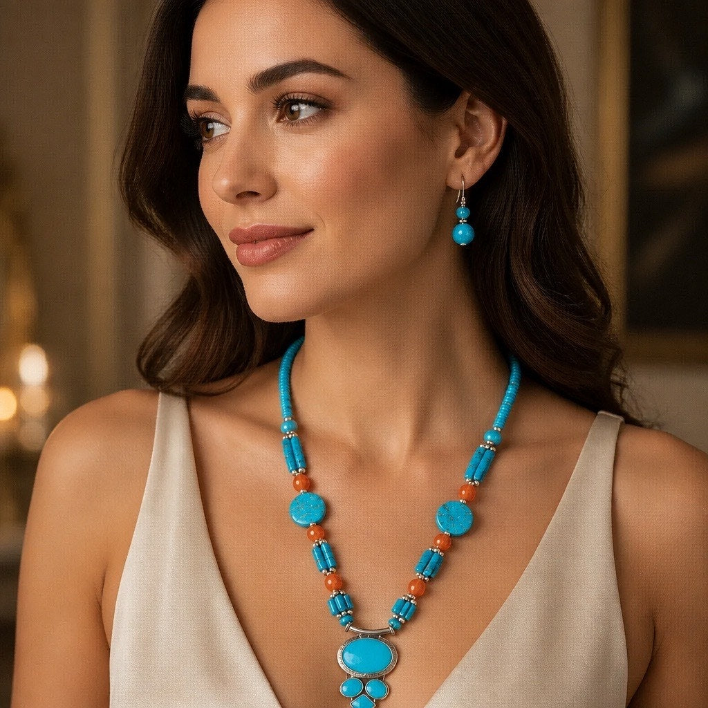 Retired Premier Designs "Santa Fe" Turquoise Southwest Multi-Earring Curated  Set