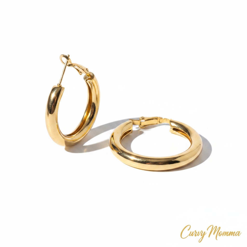 Vintage Classic Gold Hoop Earrings