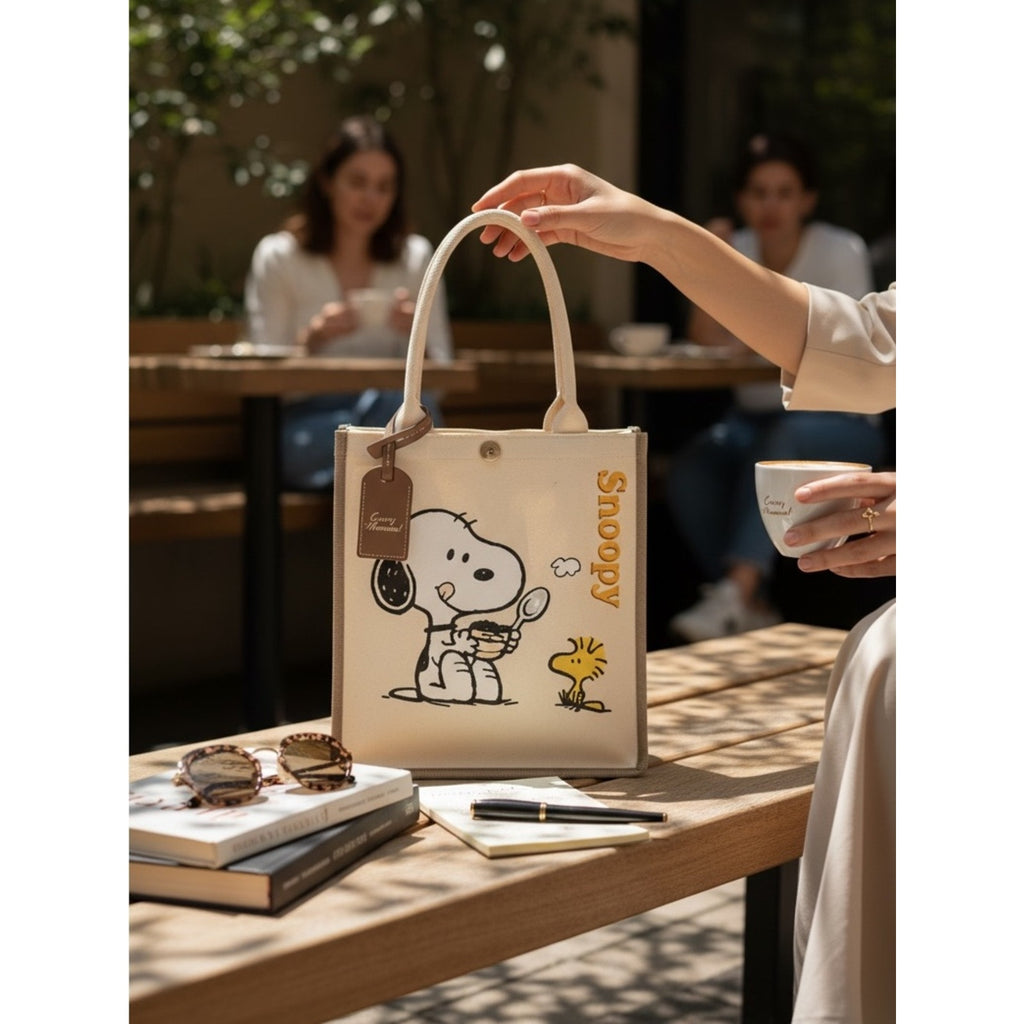 Hand crafted Snoopy Canvas Tote Bag -EXCELLENT QUALITY