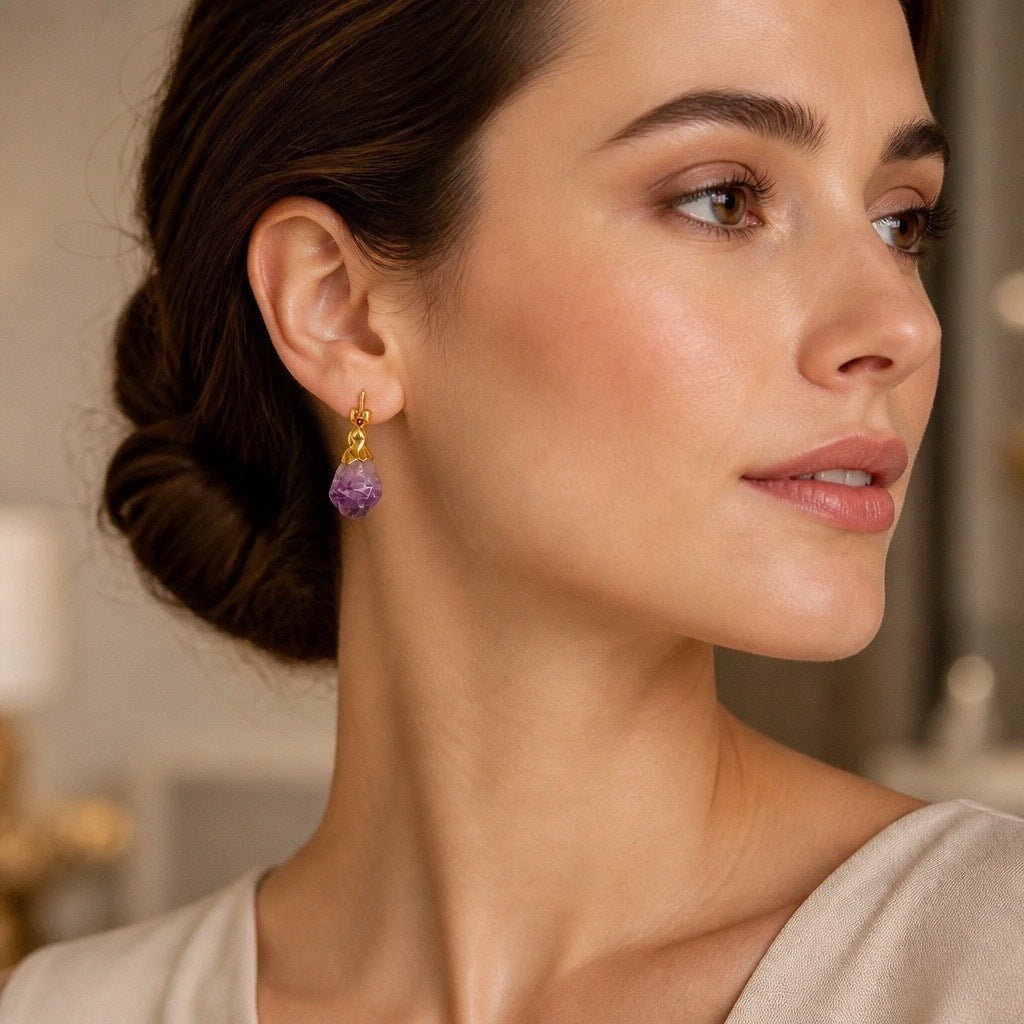 Vintage The Valentina Amethyst Studs