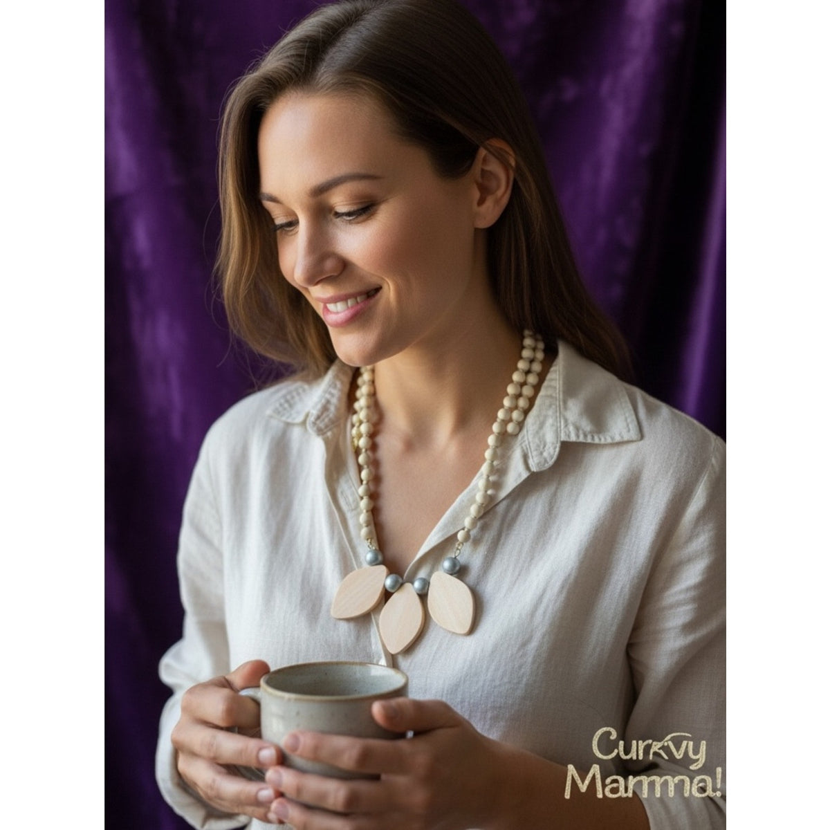 Bohemian Mermaidcore Luminous Abalone Shell Leaf Drop Necklace