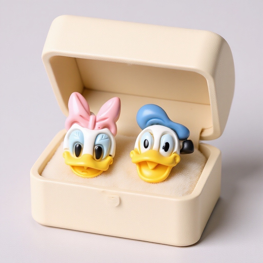 ✨ DISNEY Donald & Daisy Duck Character Stud Earrings ✨