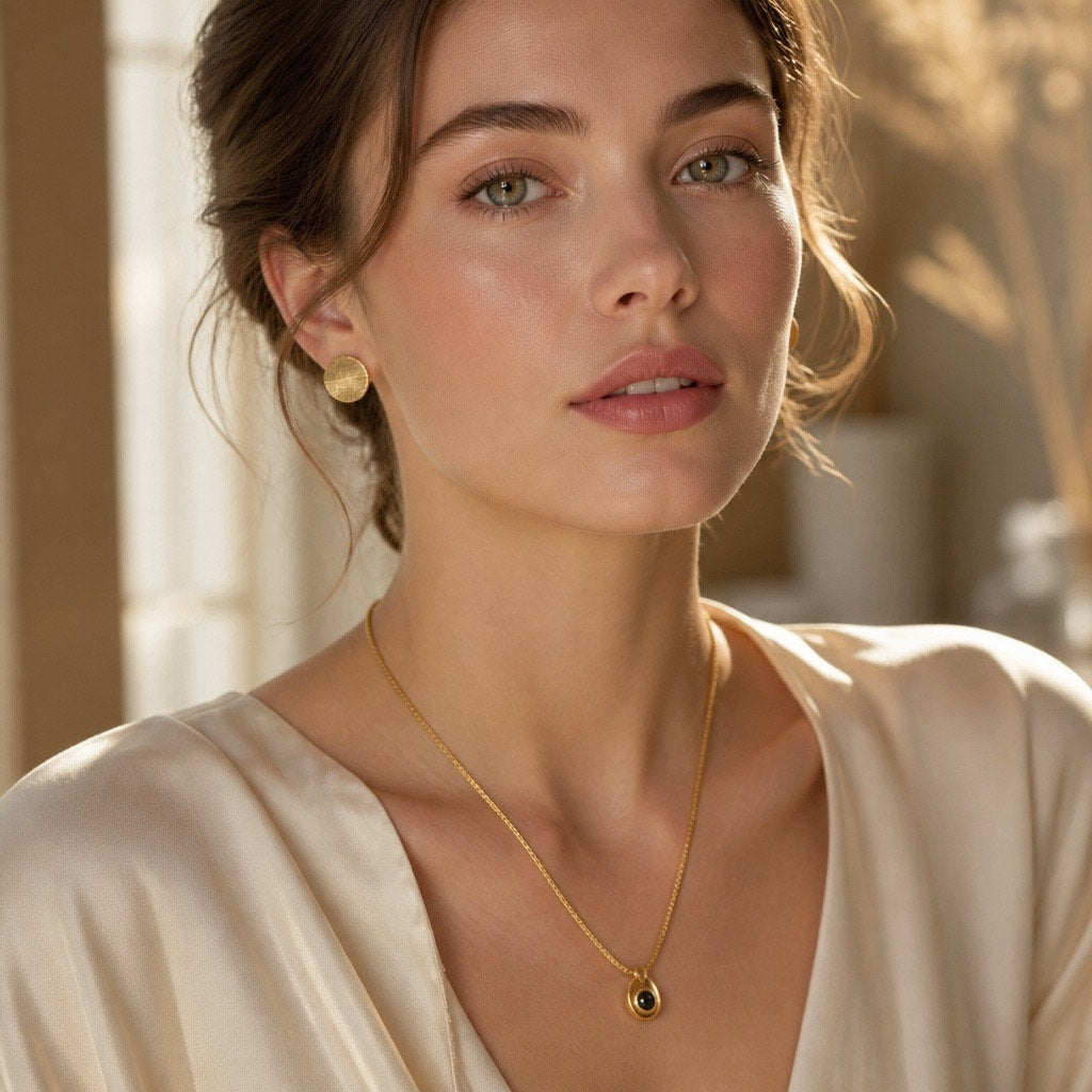 The Gilded Onyx Demi-Parure Curated Set — Vintage Beauty (3-Piece Gold Suite)