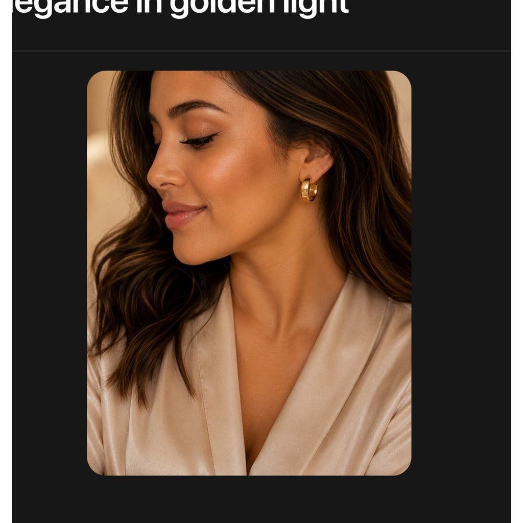 Vintage Gold Plated  Hoop Earrings