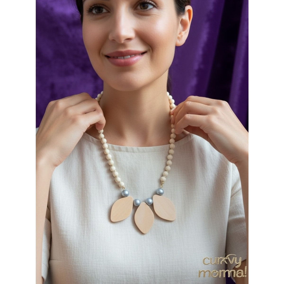 Bohemian Mermaidcore Luminous Abalone Shell Leaf Drop Necklace