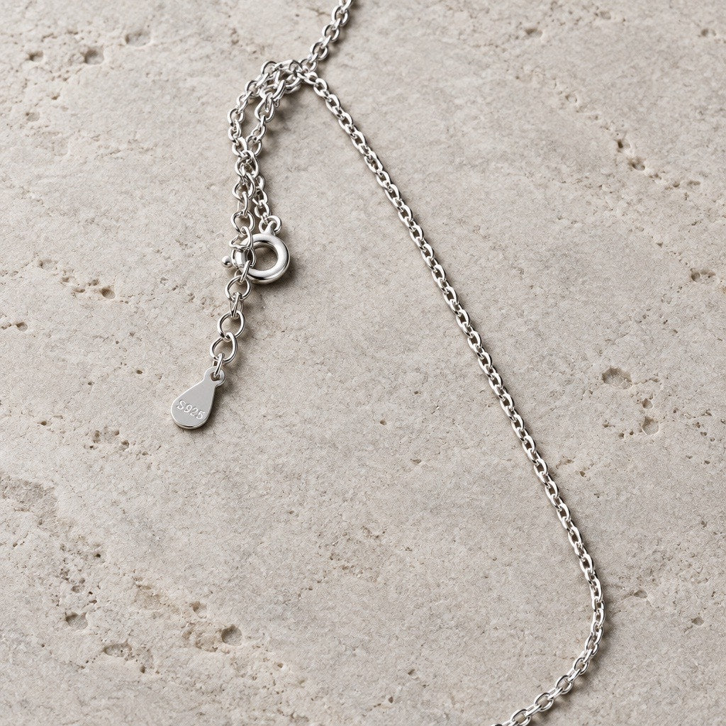 Genuine 1 Carat Moissanite Halo Pendant Necklace, Solid 925 Sterling Silver