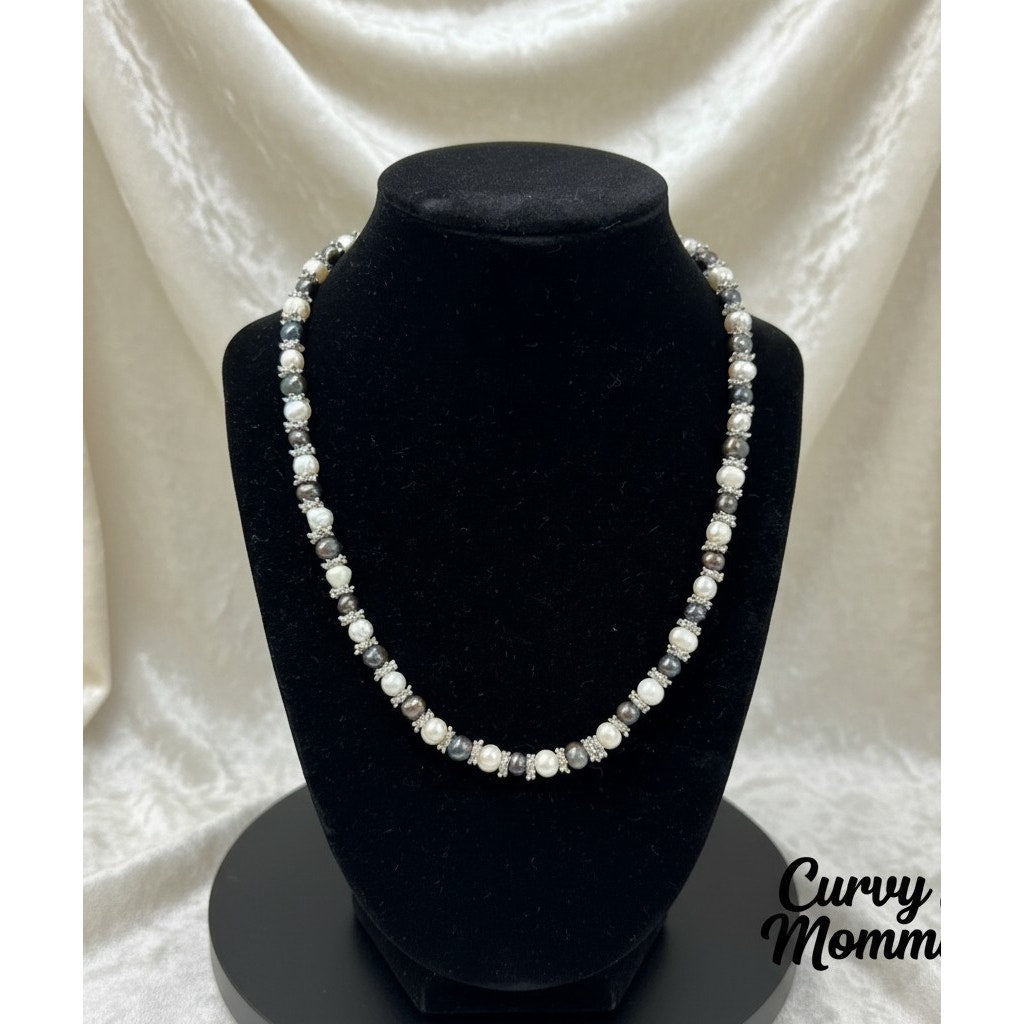 Vintage Classic Black Onyx and Hematite Beaded Strand
