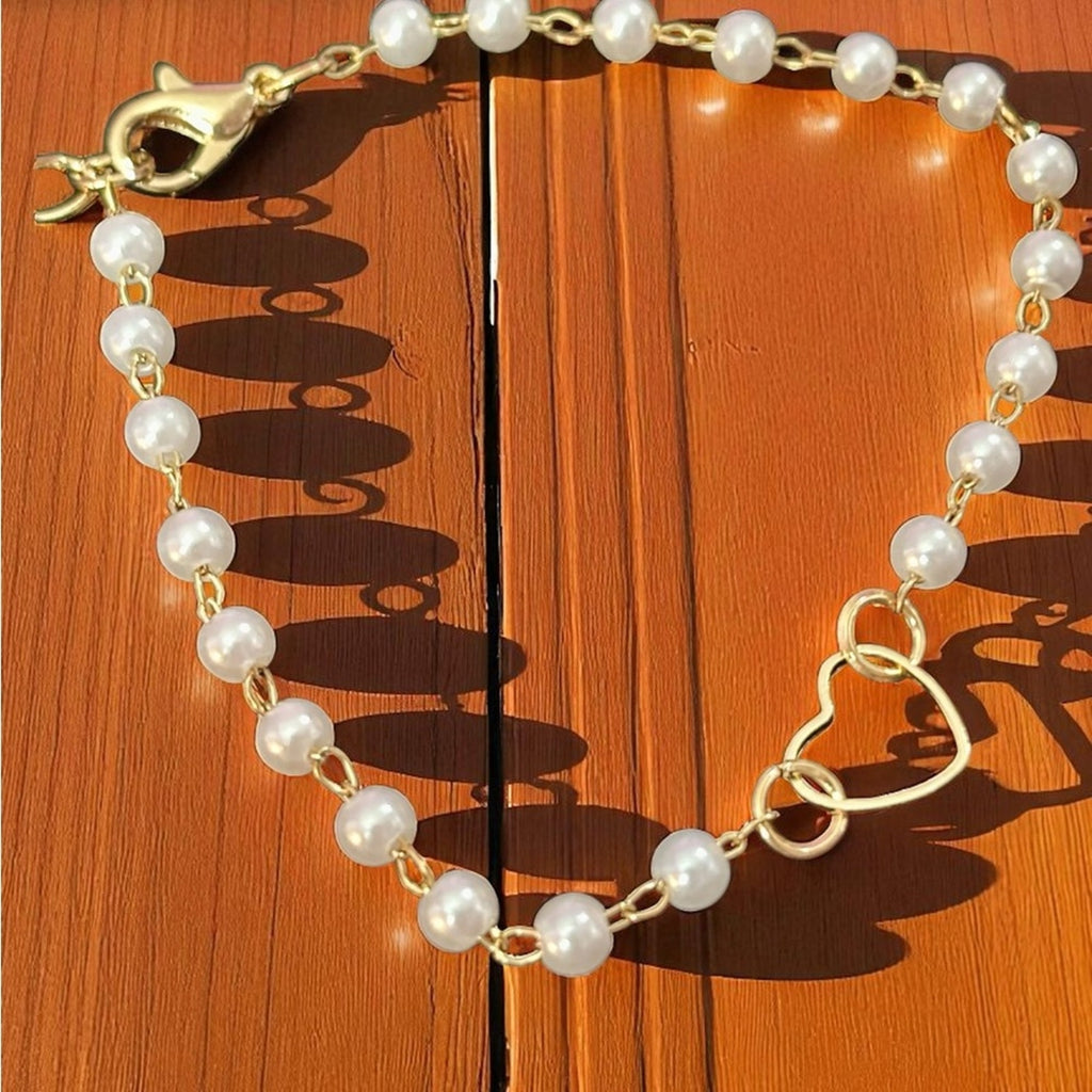 Heart & Pearl Elegance Bracelet