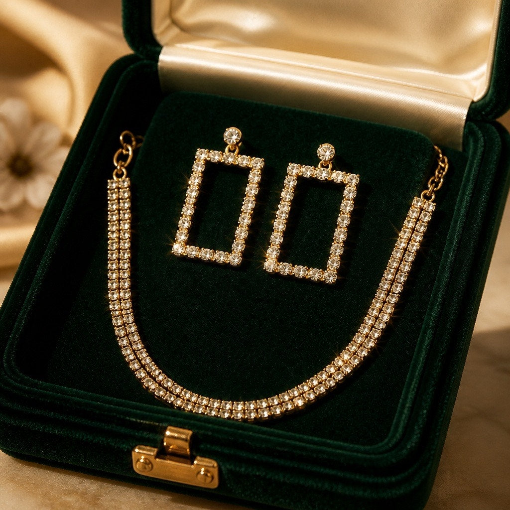 ✨ VINTAGE MID-CENTURY GLAMOUR: 3-Piece Trio Jewelry Set ✨