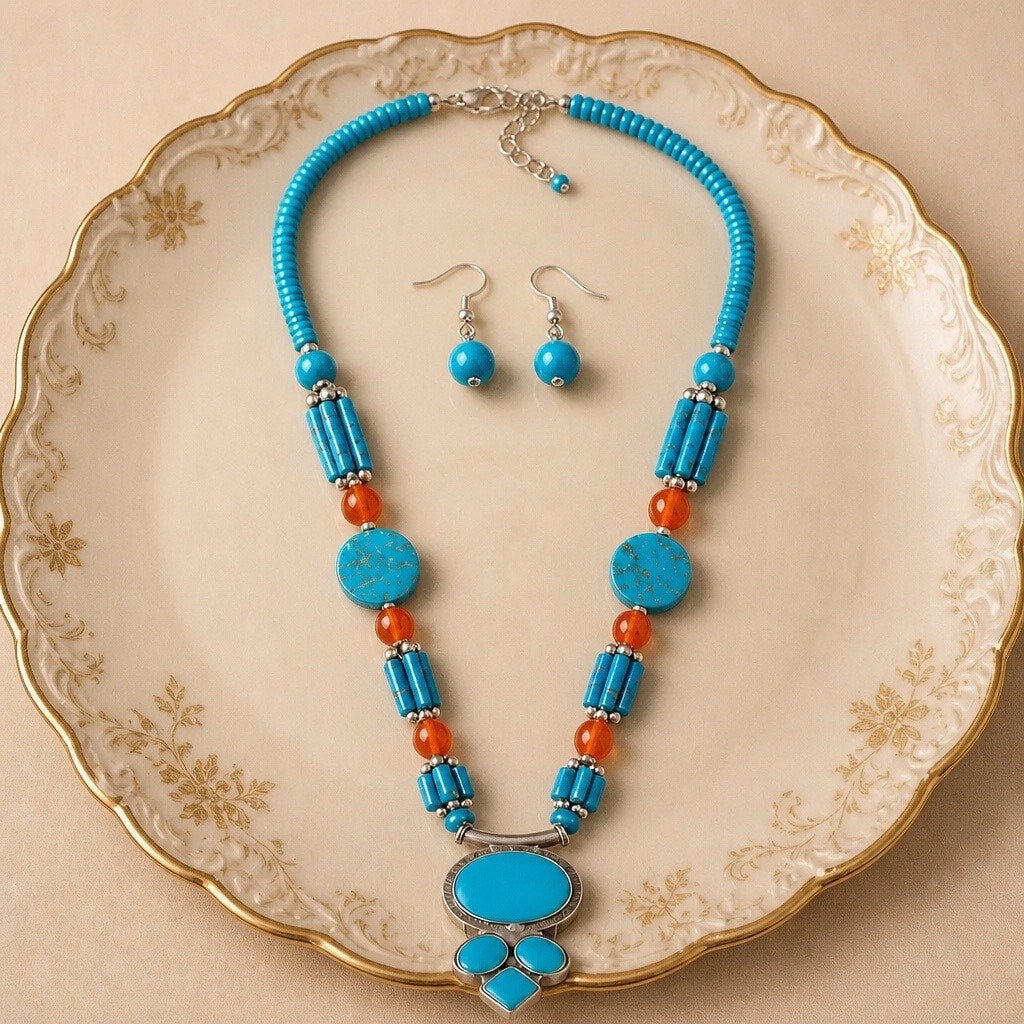 Retired Premier Designs "Santa Fe" Turquoise Southwest Multi-Earring Curated  Set