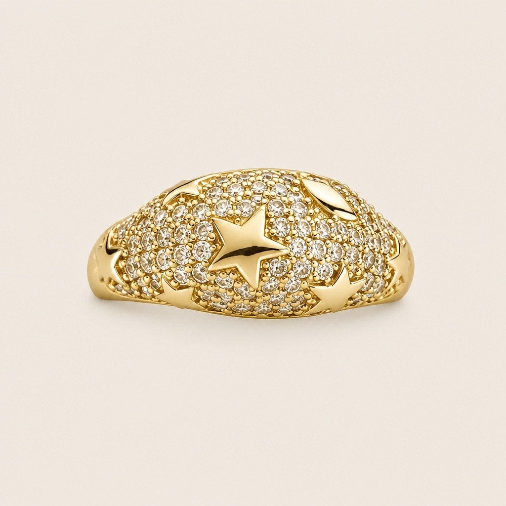Authentic APM Monaco Météorites Pavé Ring - Sz 5.5