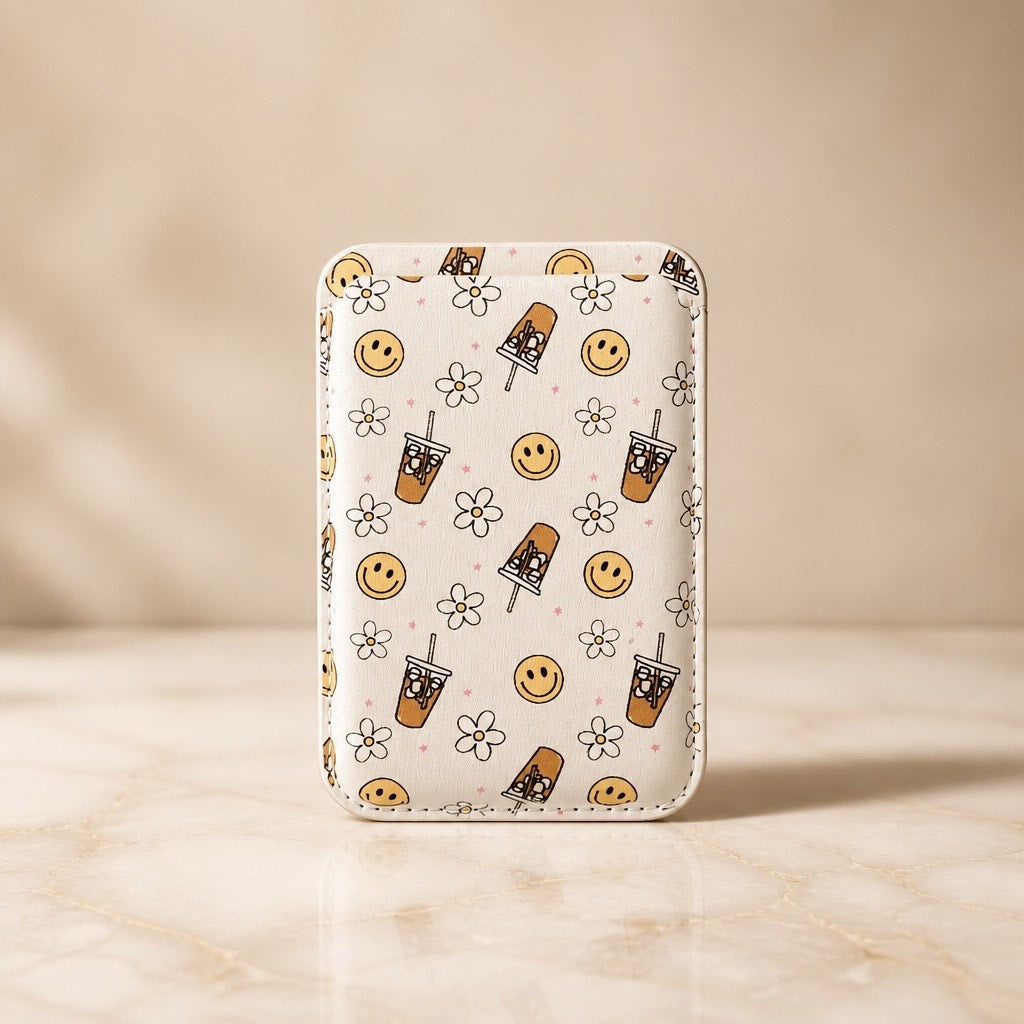 Velvet Caviar "Coffee Please" MagSafe Magnetic Card Wallet