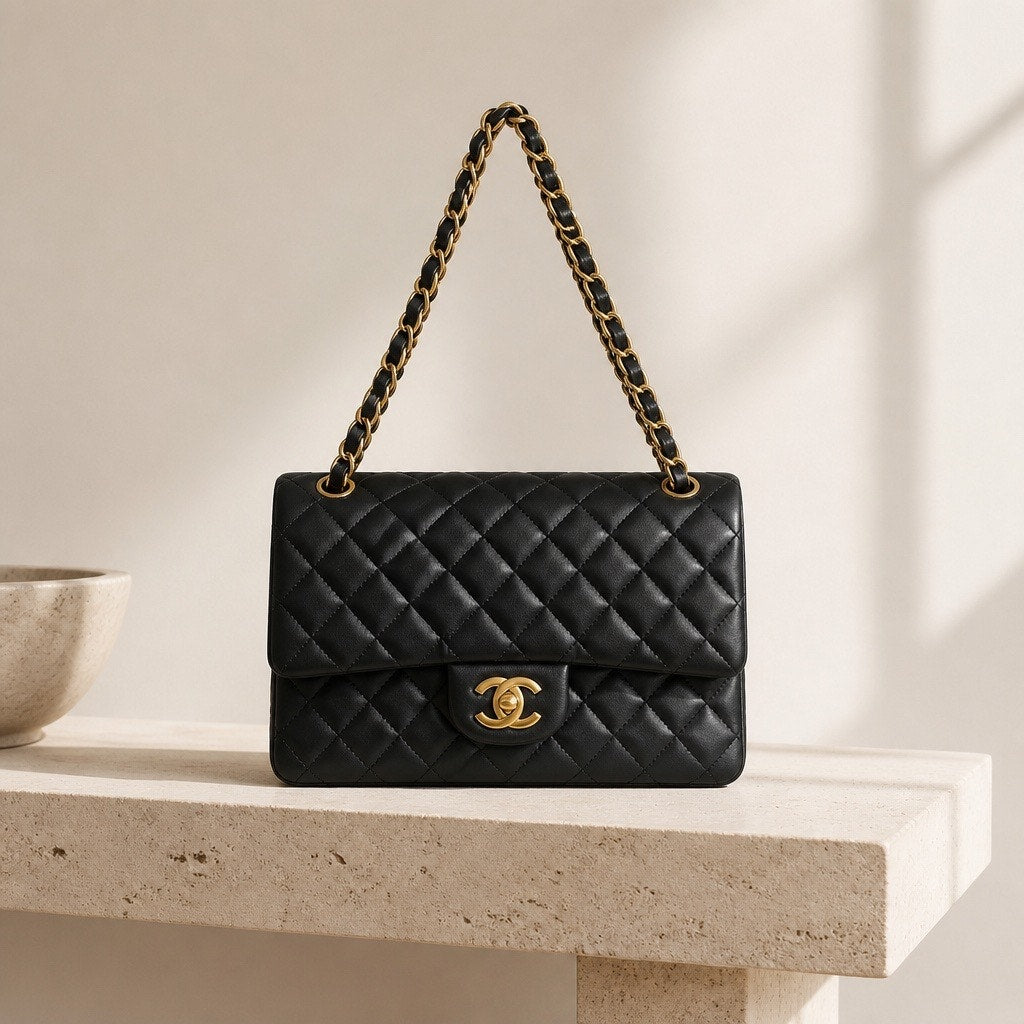 Medium Genuine Lambskin Quilted Bag