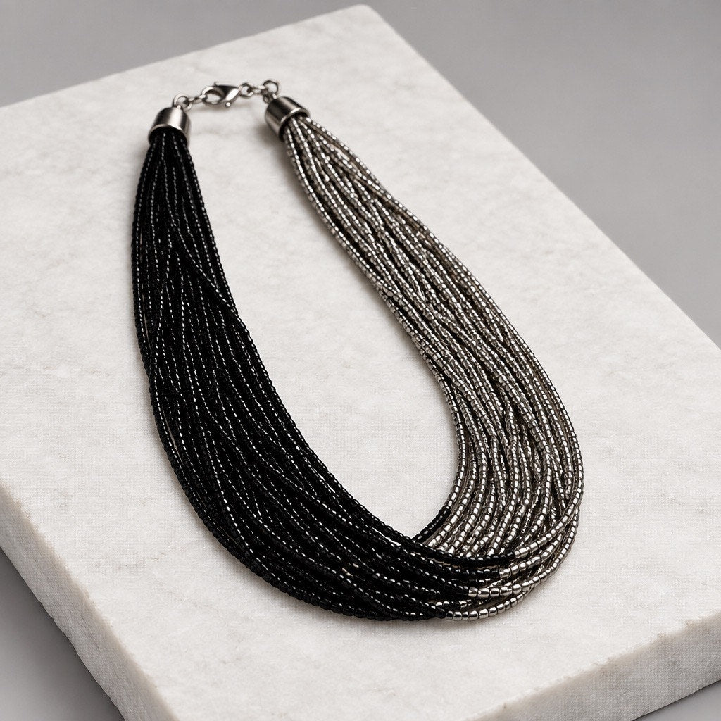 The "Midnight Chrome" Necklace