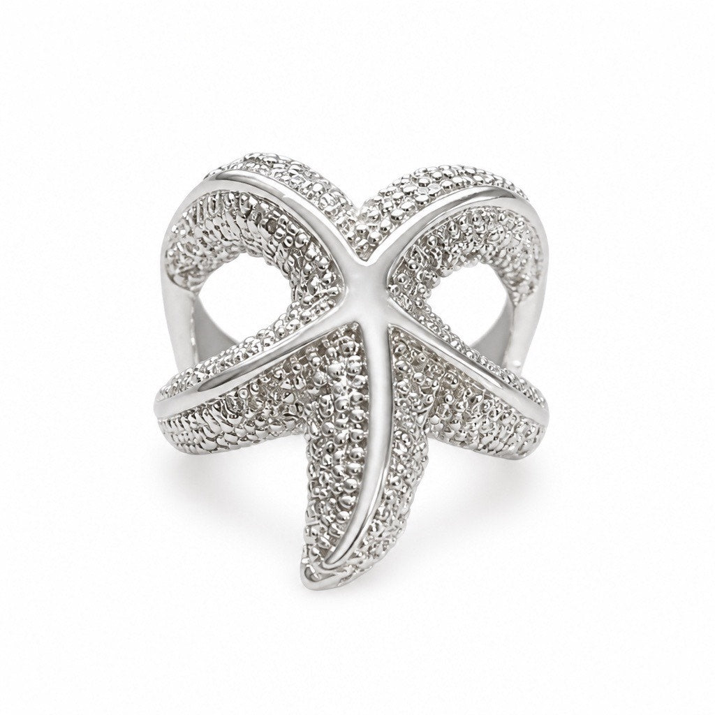 The "Ocean Whispers" Starfish Statement Ring - Sz 6.5