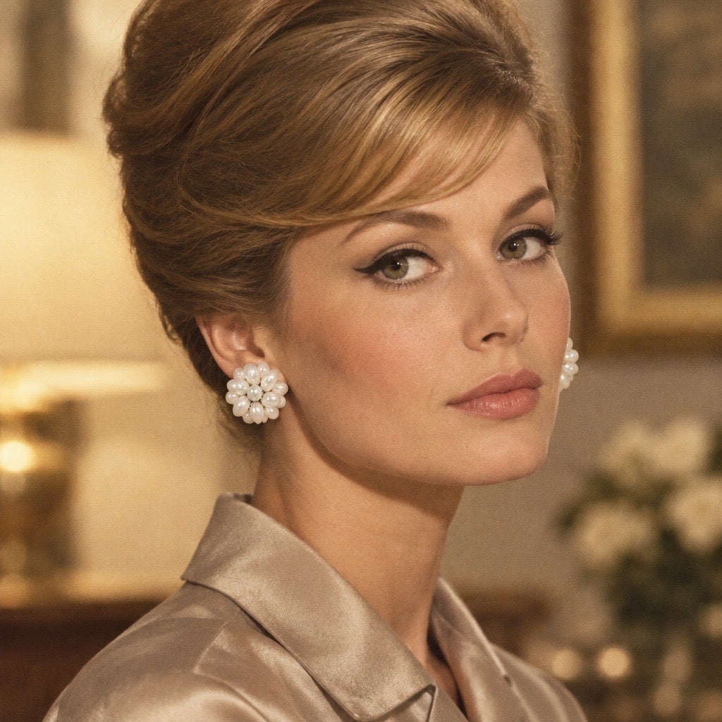 c.1950s Hand-Wired Rice Pearl Earrings – Patented Brass Saddle-Back Mechanism