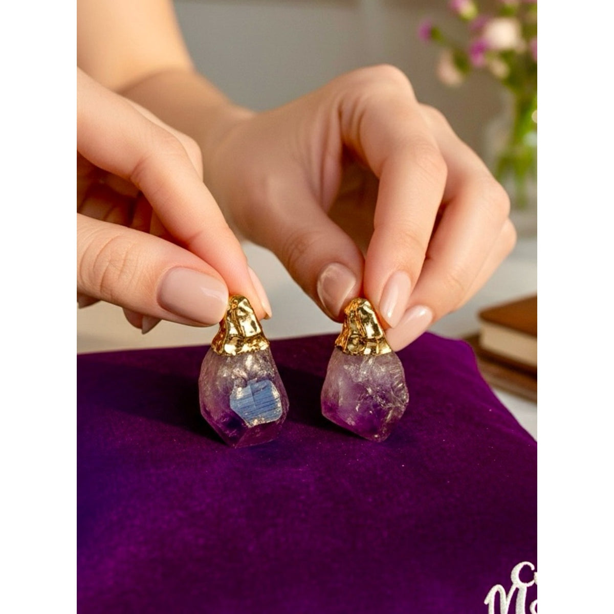 Vintage The Valentina Amethyst Studs