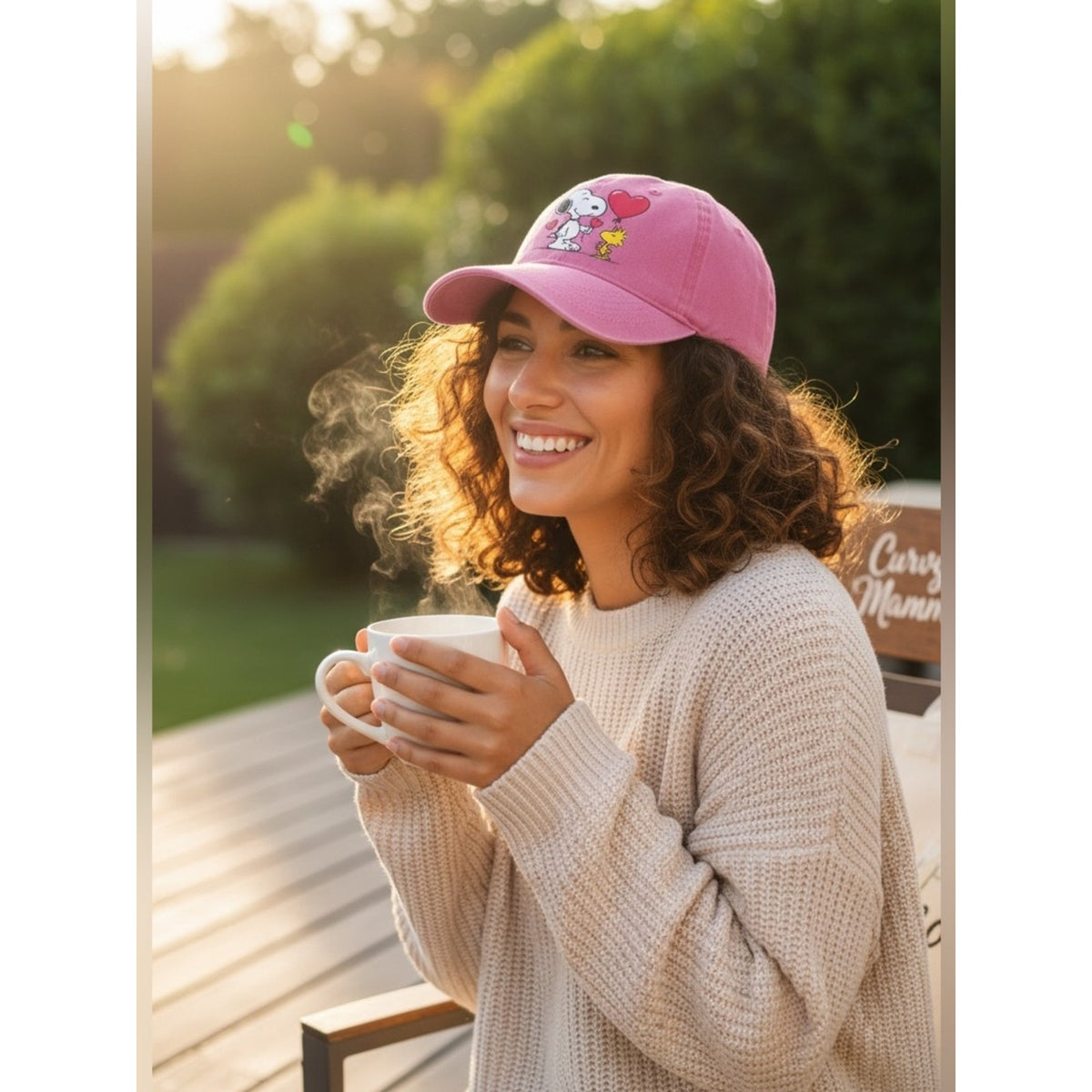 Pink Snoopy & Woodstock Baseball Cap