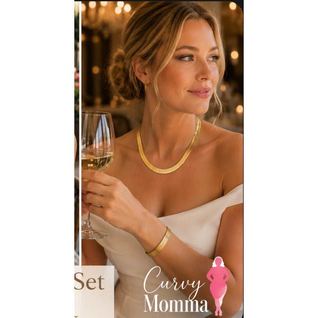 Golden Grace Herringbone Set
