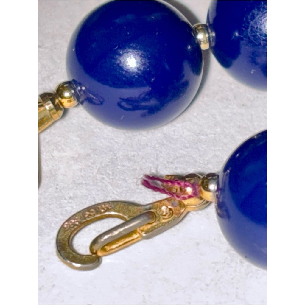 1950’s Mid Century patented MONET-Classic Navy Beaded Necklace