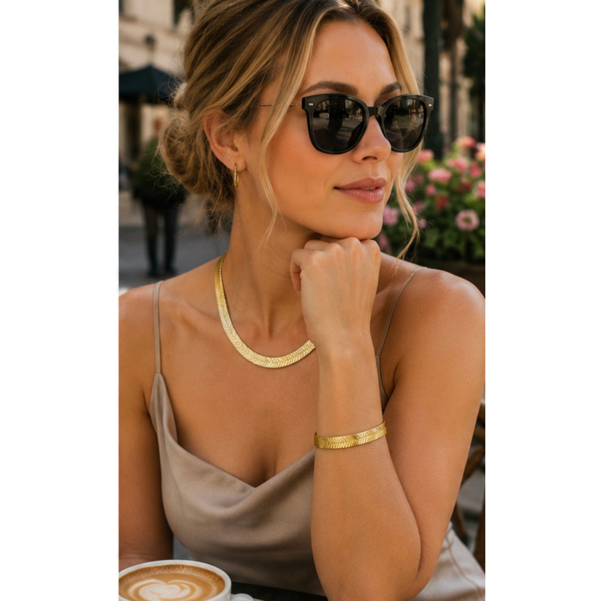 Golden Grace Herringbone Set