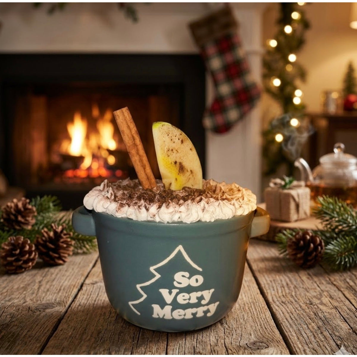 Handcrafted Rustic Coffee & Cocoa Mug – So Very Merry