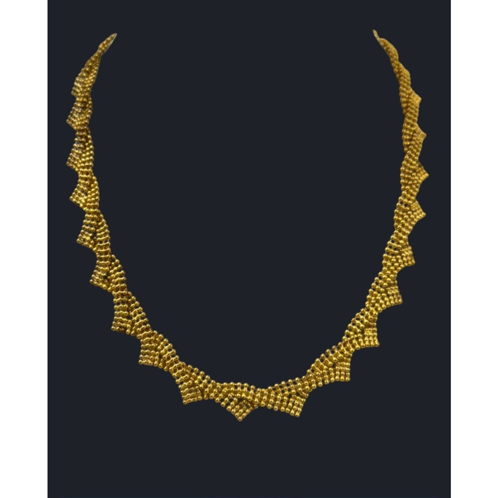 Vintage Gold Geometric Picos Collar Necklace