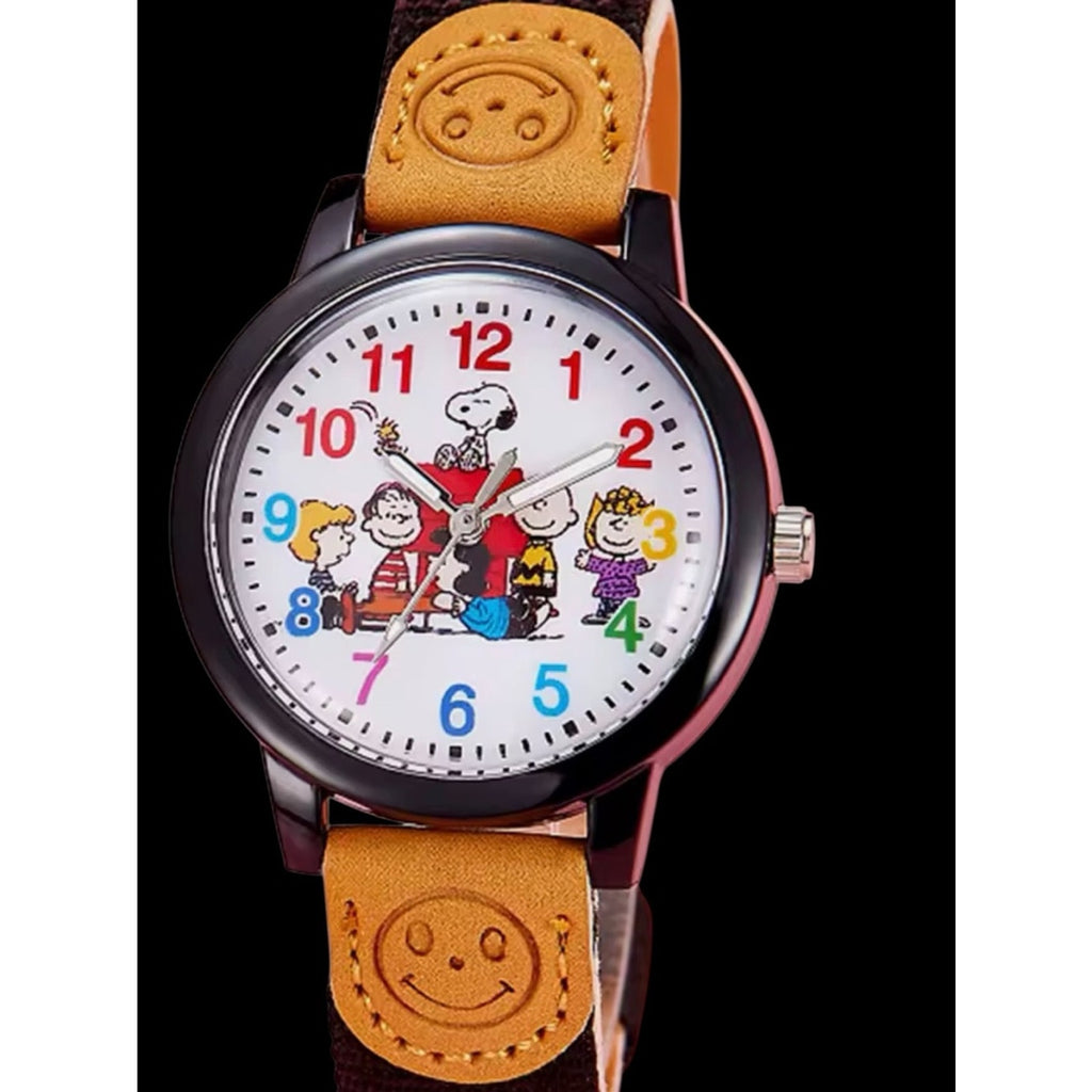 Cartoon Analog Wrist Watch - Brown