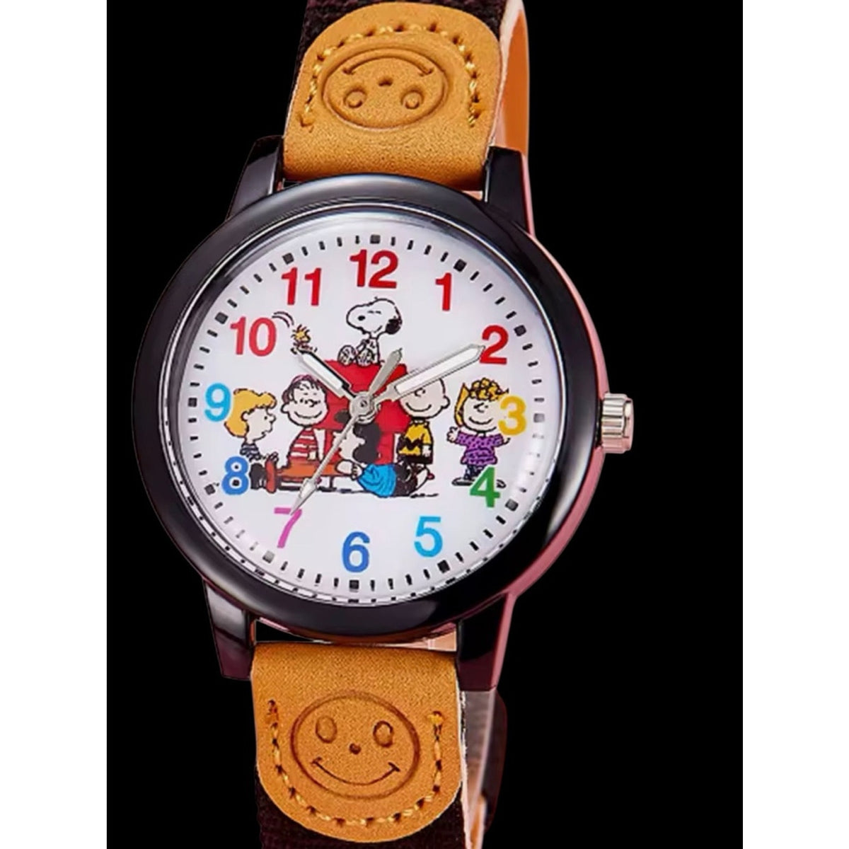 Cartoon Analog Wrist Watch - Brown