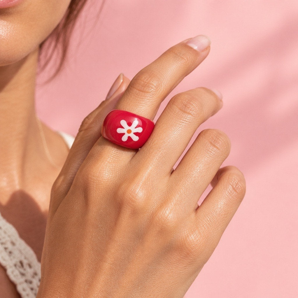 The Poppy Daisy Dome Ring