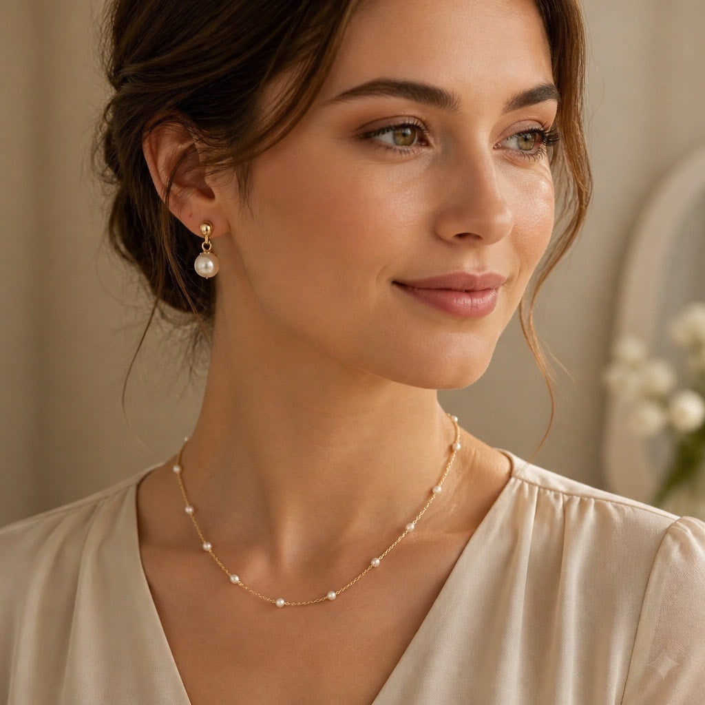 The Aurelia Pearl Demi-Parure Curated Set —Vintage Beauty (3-Piece Gold Suite)