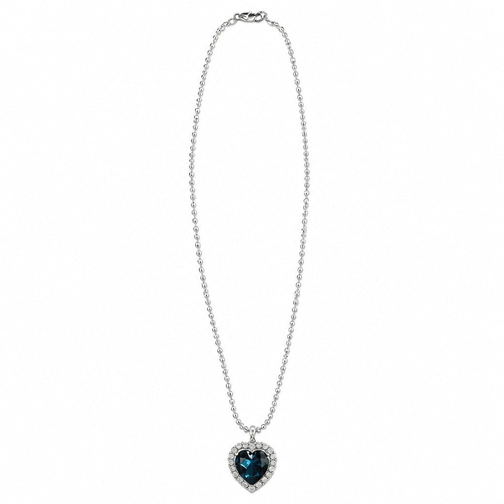 Morellato Italian "Collezione Tesori" Blue Heart Pendant Necklace.