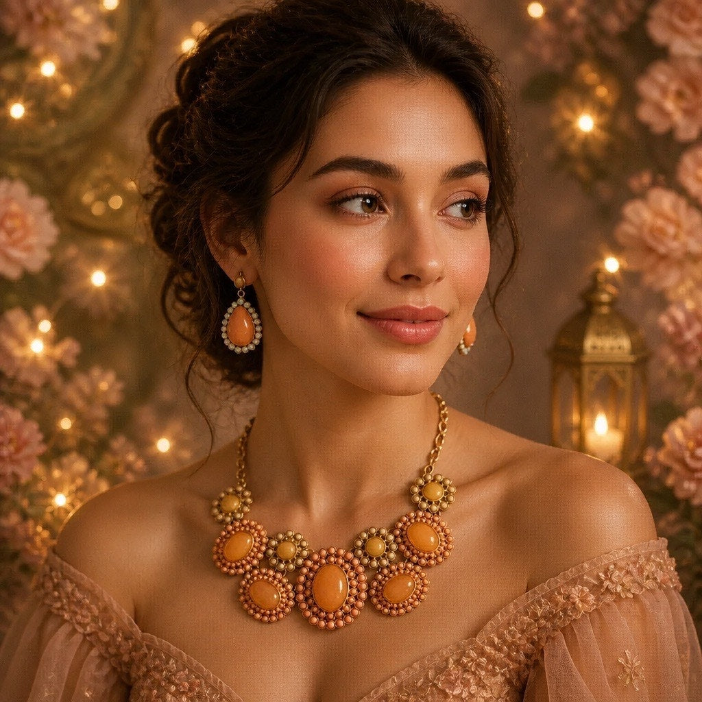 The Amber Lily Demi-Parure Curated Set  Signed Lily’s Rain Statement Trio