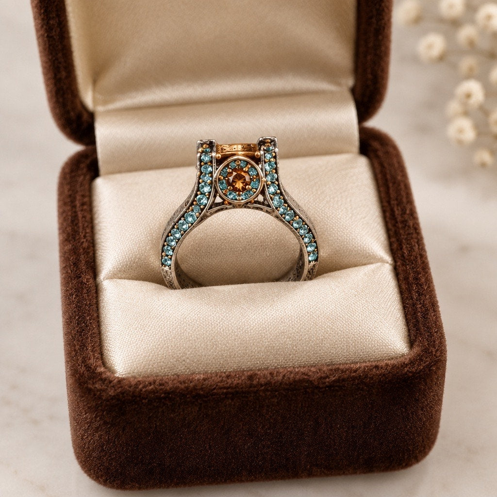 Vintage Deco Monarch Ring size 9