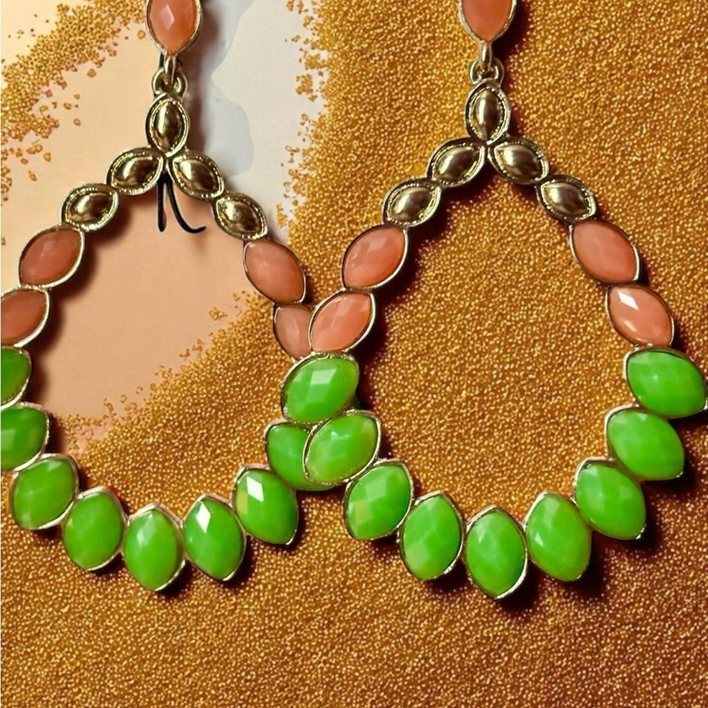 Enamel Teardrop Earrings