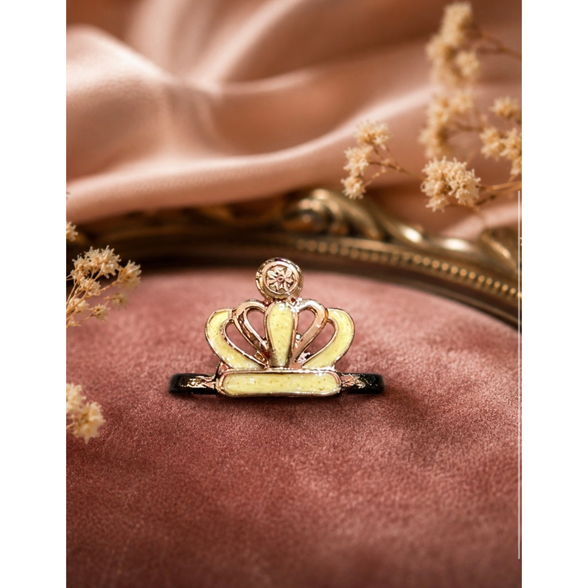 Princess Crown Sterling Silver Ring | Elegant Tiara-Inspired Fashion Ring