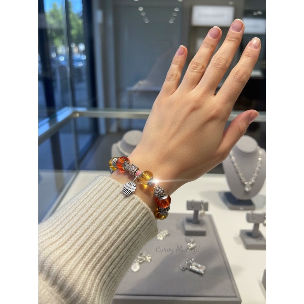 European Style Glass Multicolor Beaded Bracelet