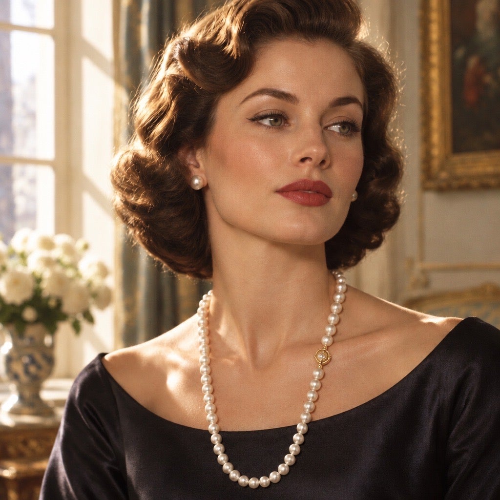 c.1960s Vintage Hand-Knotted Genuine Freshwater Pearl Strand Necklace