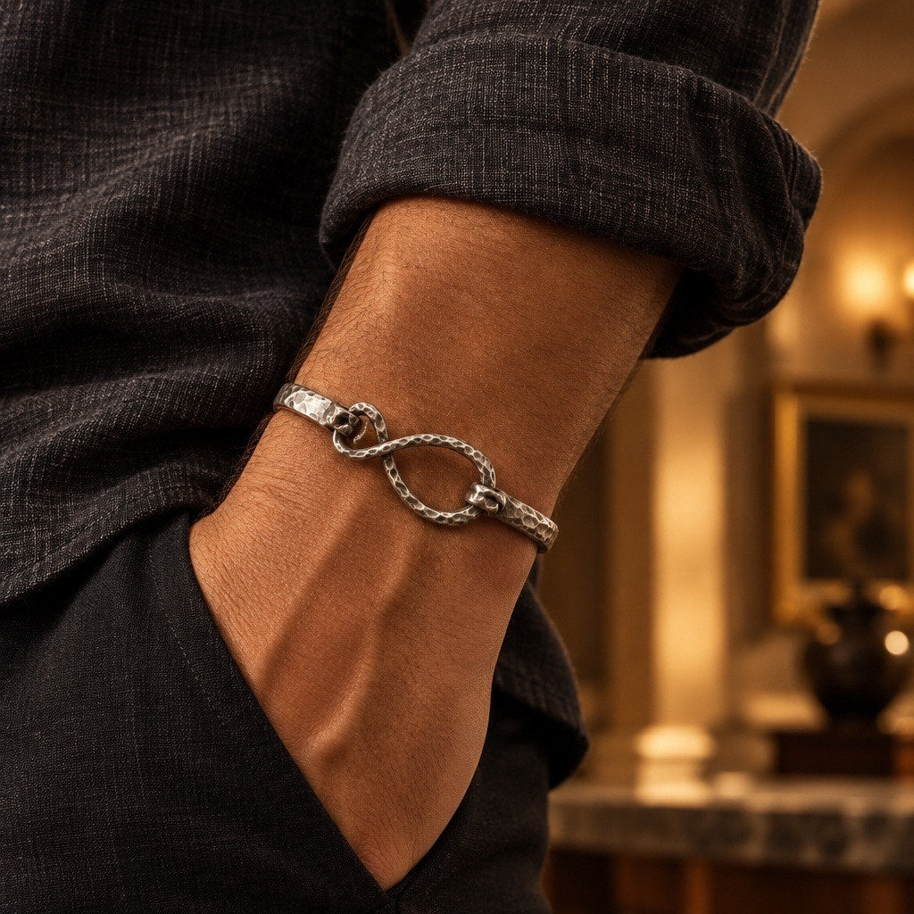 Vintage Infinity Forge Bangle