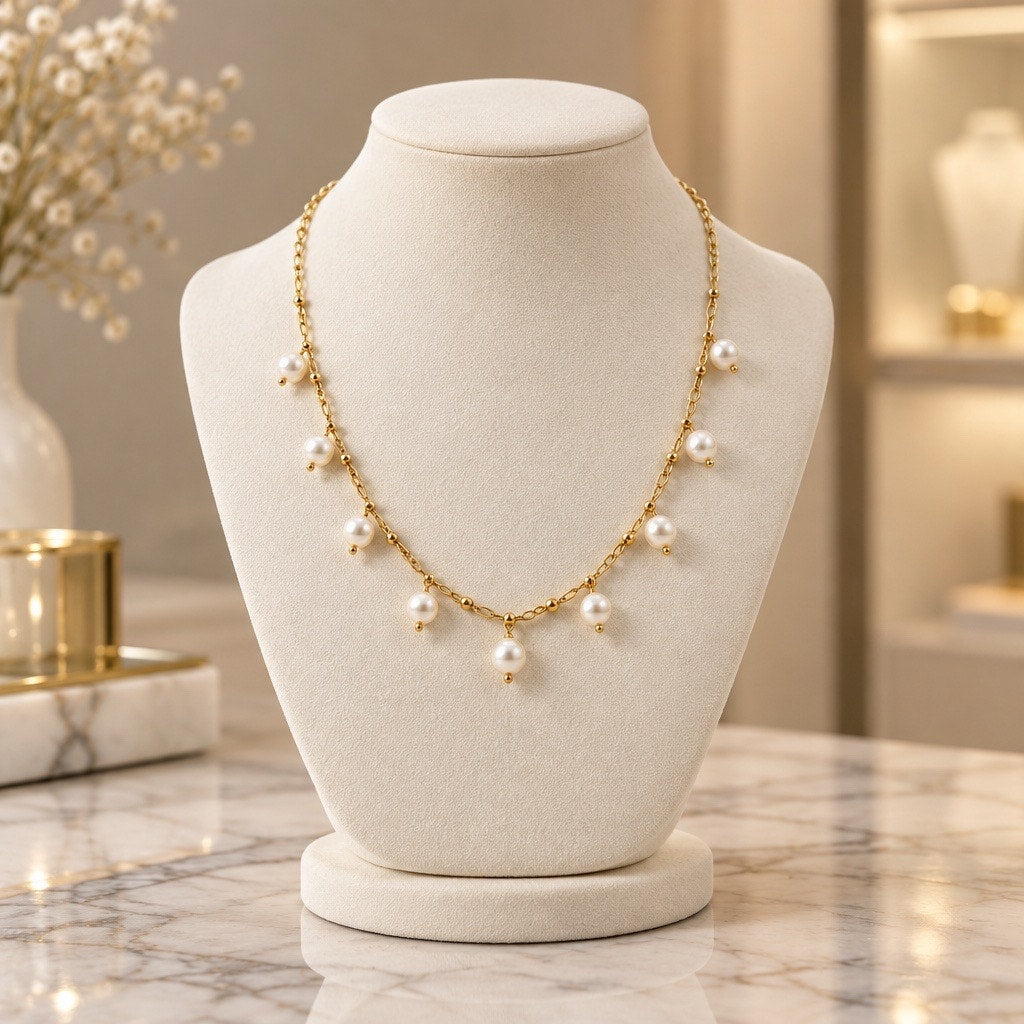 Vintage Pearl Drop Necklace