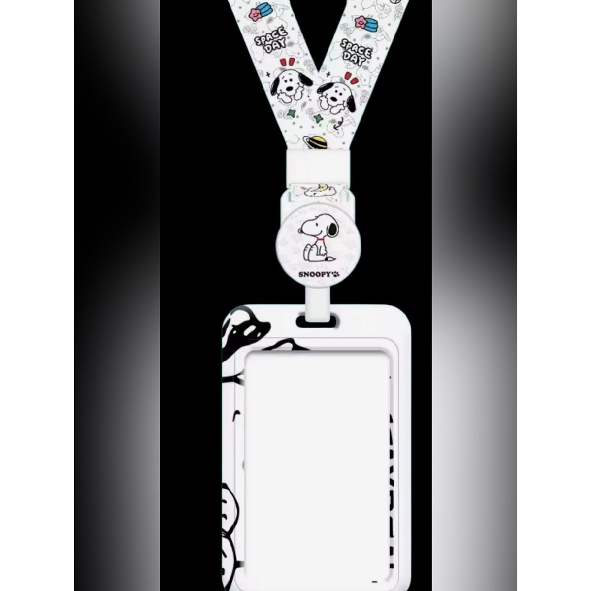Snoopy White Character Lanyard Card Holder