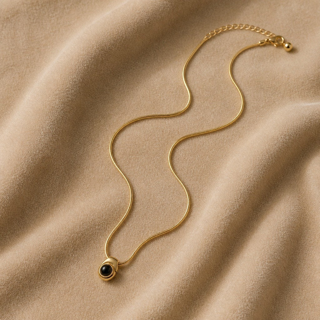 The Gilded Onyx Demi-Parure Curated Set — Vintage Beauty (3-Piece Gold Suite)