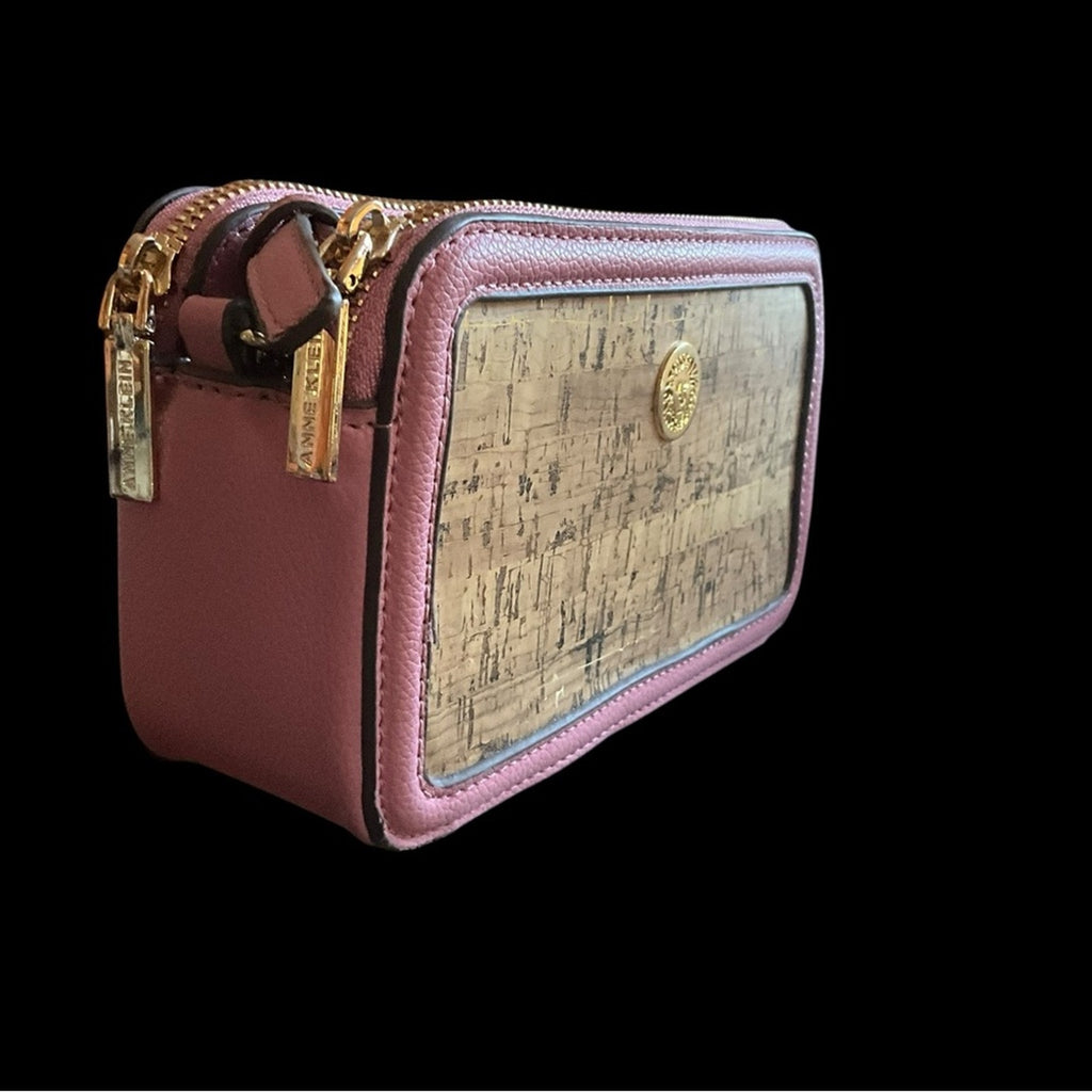 Anne Klein Pink Cork Crossbody Bag