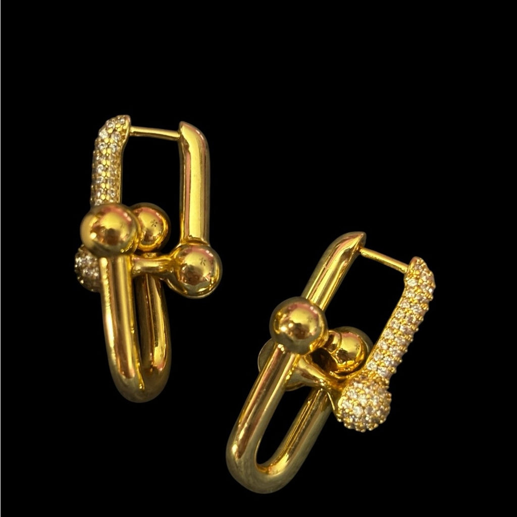 Stainless Steel Fashion Gold Plated Earrings